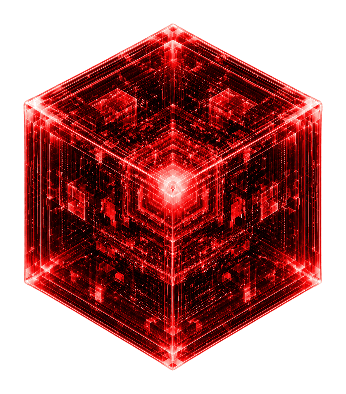 Cube cyber transparent visual